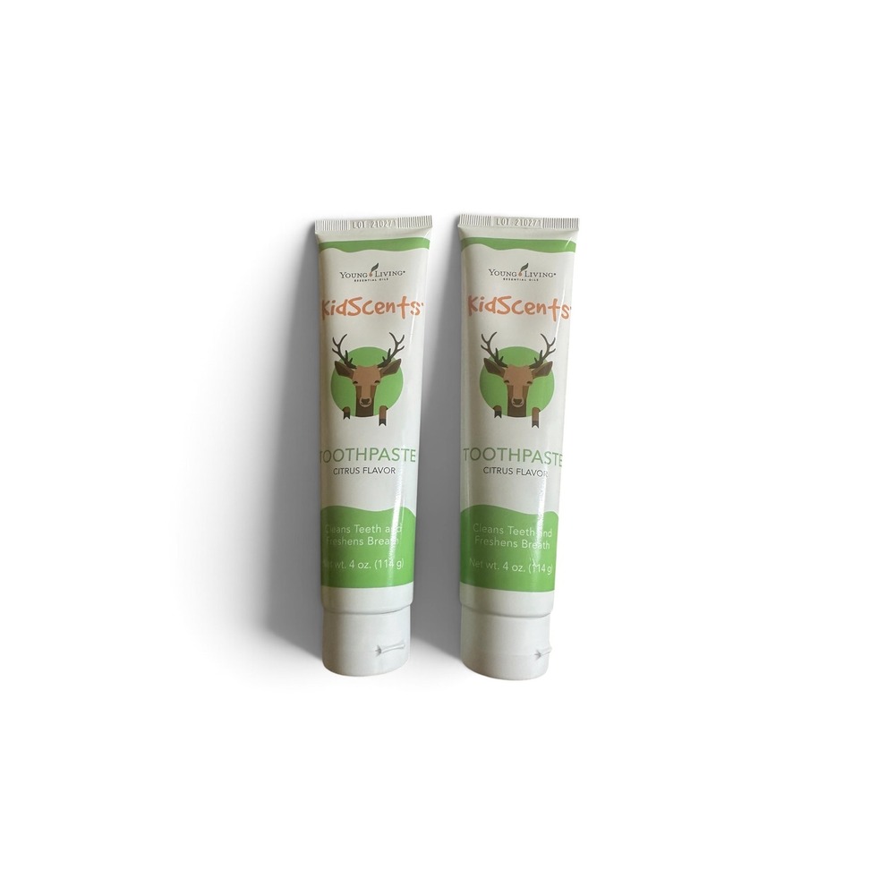 Young Living KidScents Citrus Toothpaste 4oz Fluoride Free 2 Pack Lot 210271